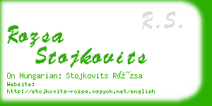 rozsa stojkovits business card